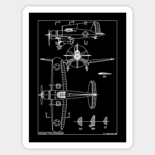 Vought F4U Corsair American WW2 Fighter Plane Blueprints Gift Magnet